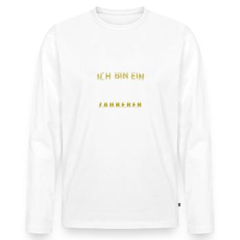 BWL - Männer Premium Bio Langarmshirt - Weiß - Vorne - Nico (187cm)