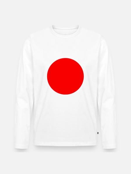Red circle - Men's Premium Organic Long Sleeve Shirt -