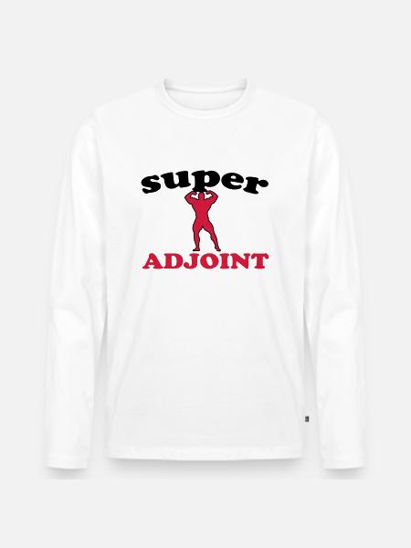 Super adjoint - Men's Premium Organic Long Sleeve Shirt - white