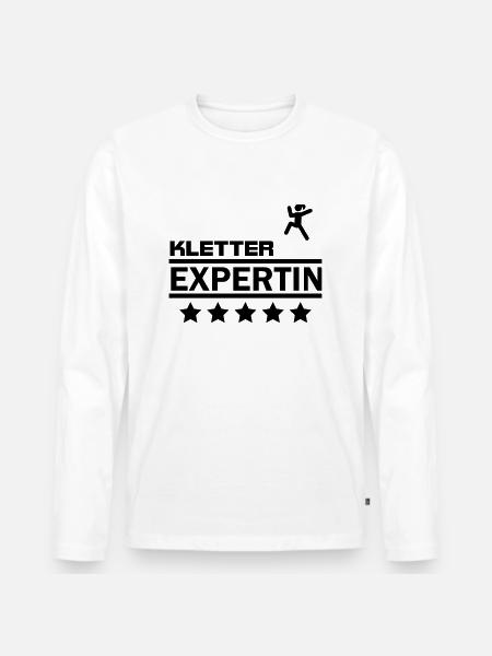 kletter expertin - Männer Premium Bio Langarmshirt - Weiß