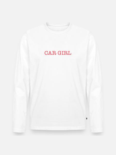 Car Girl Auto Mädchen Tuning Motorsport Rennen - Männer Premium Bio Langarmshirt - Weiß