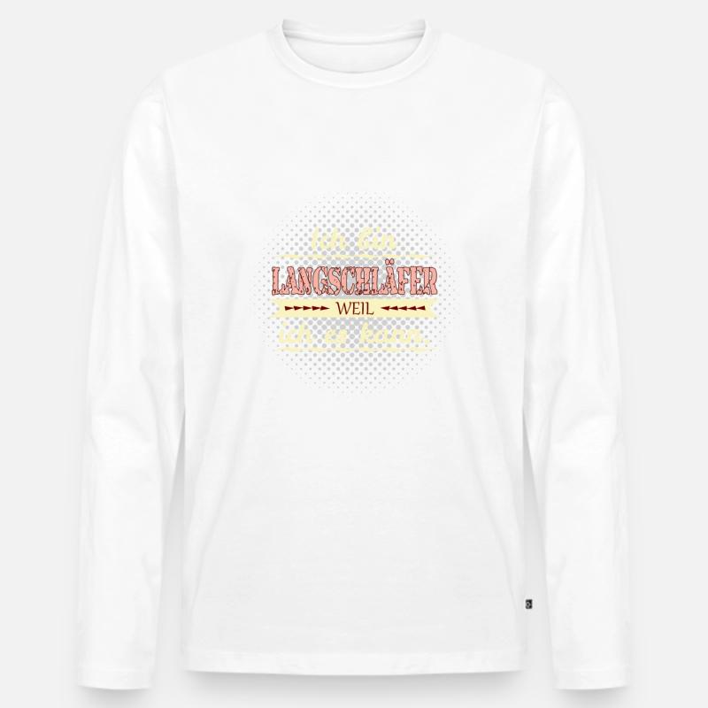 langschläfer weil ich es kann - Männer Premium Bio Langarmshirt - undefined