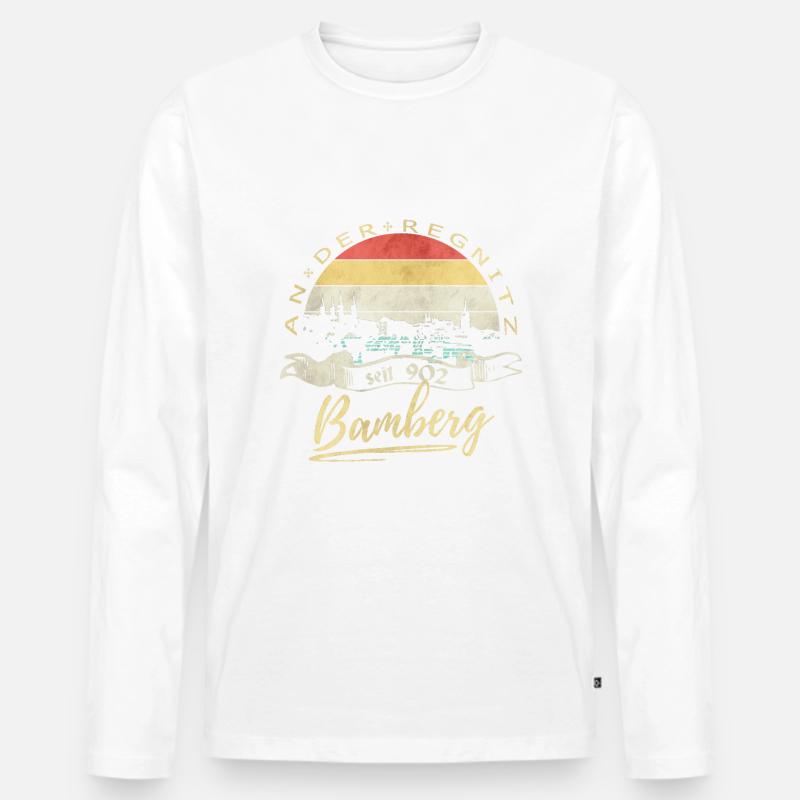 Bamberg an der Regnitz - Männer Premium Bio Langarmshirt - undefined