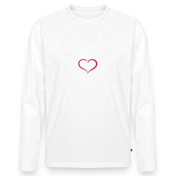 techno dance trance rave - T-shirt manches longues Premium bio Homme - blanc - Devant - Nico (187cm)