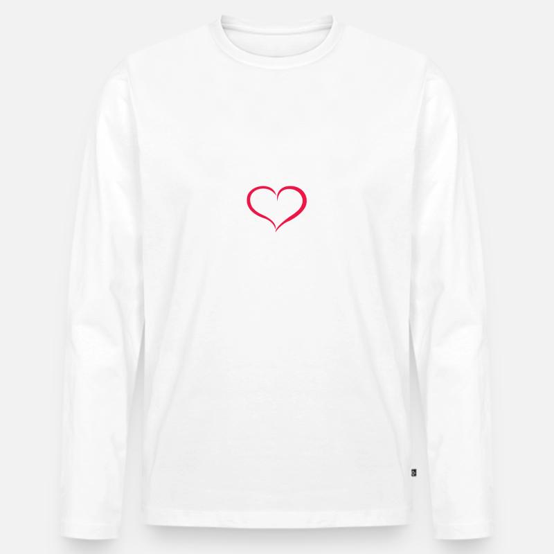 Techno Dance Trance Rave - Männer Premium Bio Langarmshirt - Weiß