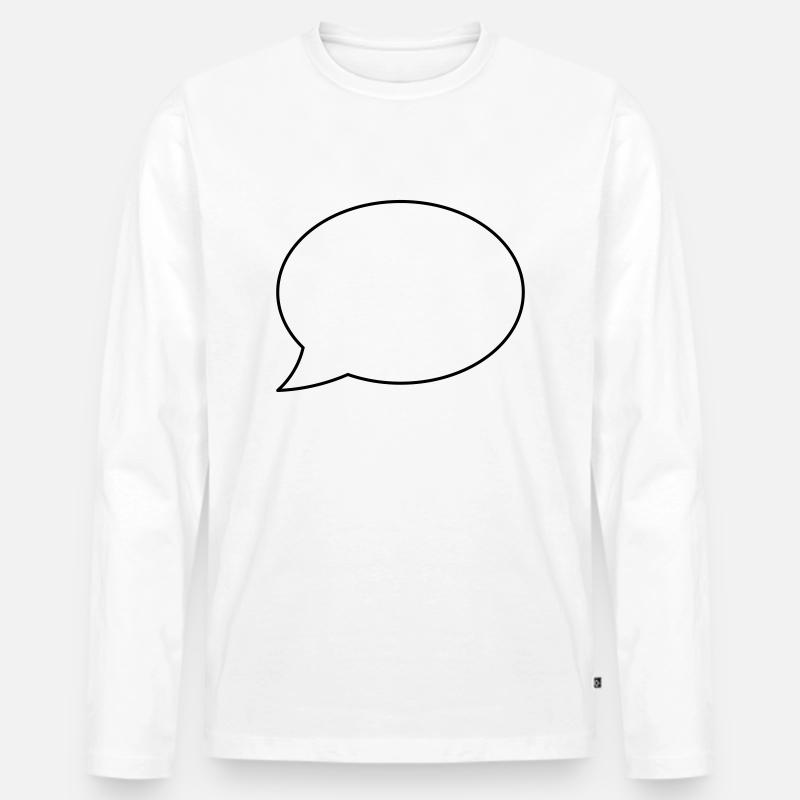 Sprechblase leer - Männer Premium Bio Langarmshirt - Weiß