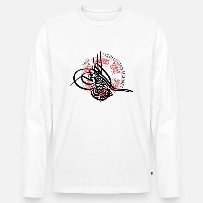 Fatih Sultan Mehmet - Männer Premium Bio Langarmshirt - Weiß