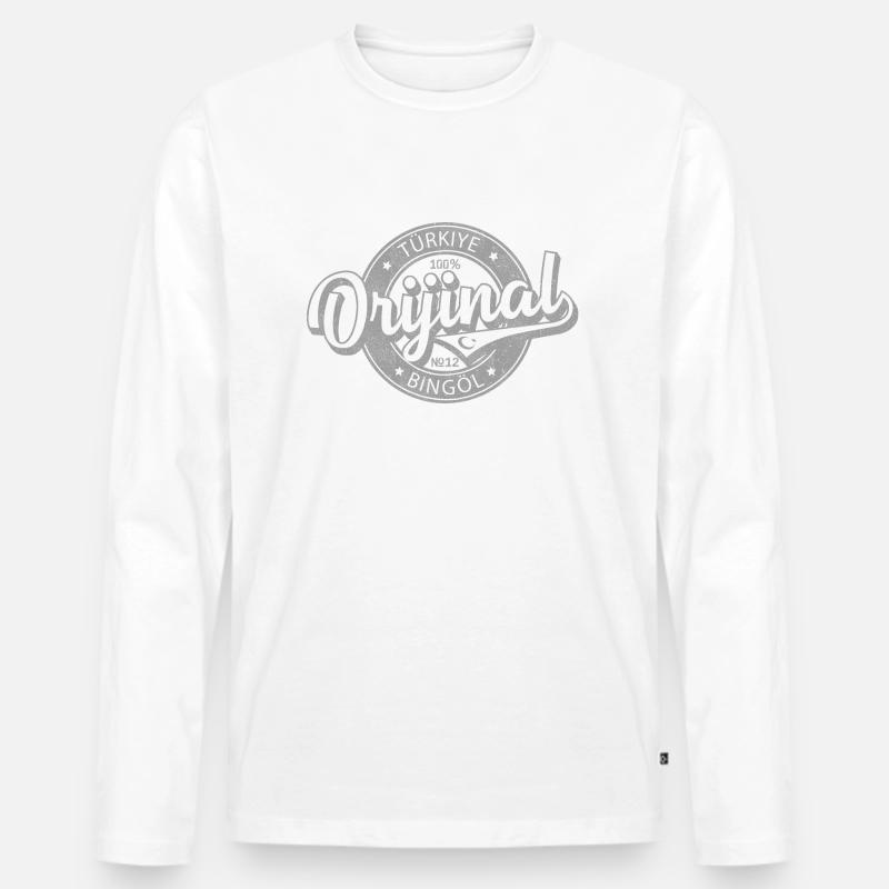 Bingöl - Männer Premium Bio Langarmshirt - Weiß