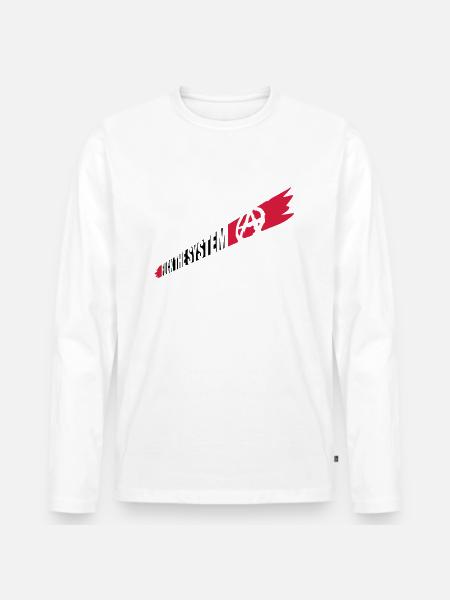 Anarchy Fuck the system - Men's Premium Organic Long Sleeve Shirt - white