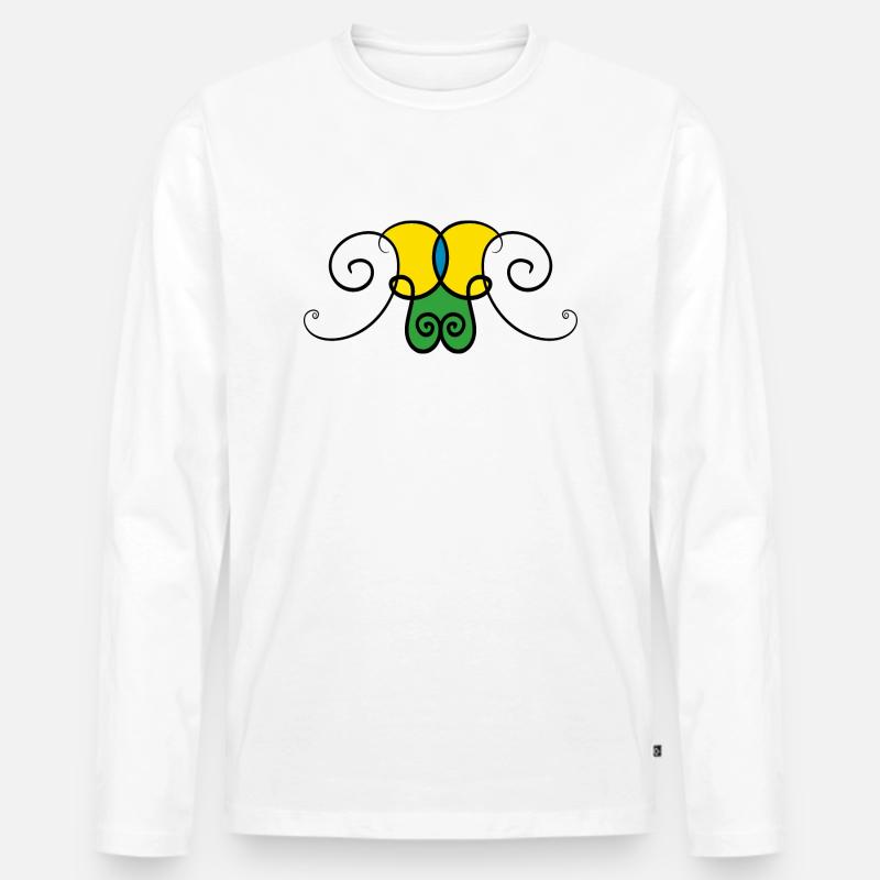 Engel des Lichts - Männer Premium Bio Langarmshirt - Weiß