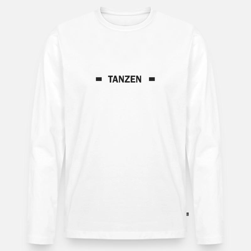Dancing Dance Music - Männer Premium Bio Langarmshirt - Weiß