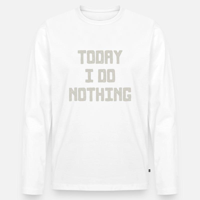 TODAY - Männer Premium Bio Langarmshirt - Weiß