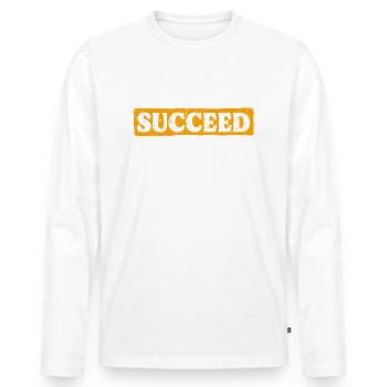 Échec du parachutisme ? Ce n’est pas votre truc ! Un design épique - T-shirt manches longues Premium bio Homme - blanc - Devant - Nico (187cm)