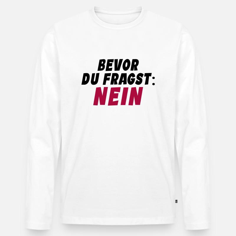 Klarer Durchblick - Männer Premium Bio Langarmshirt - Weiß