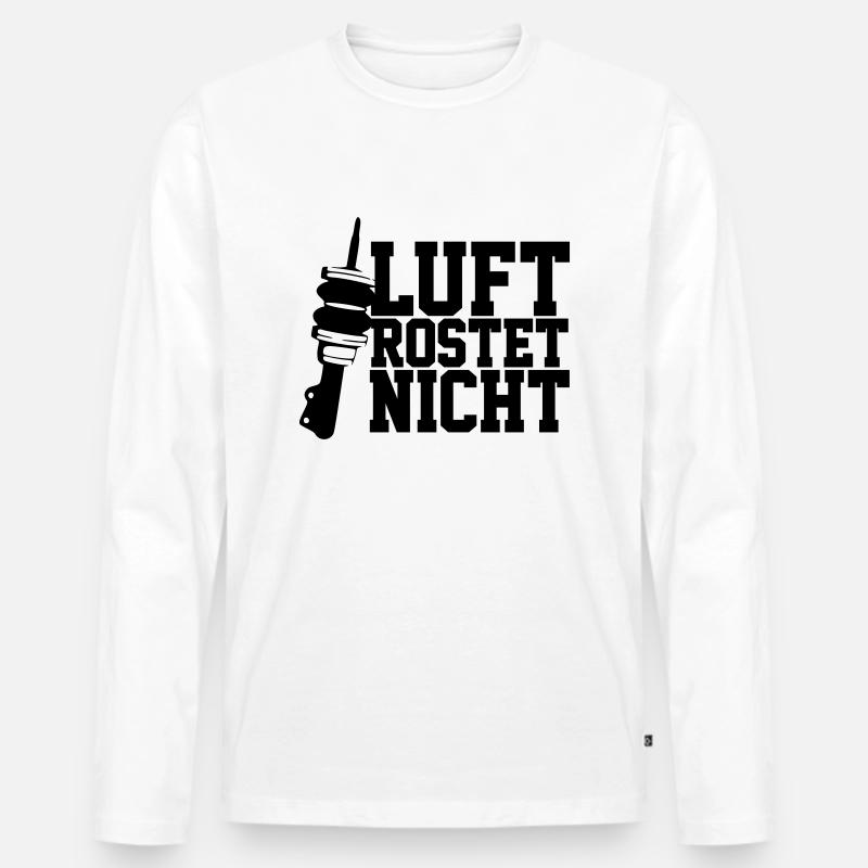 Luft rostet nicht - Männer Premium Bio Langarmshirt - Weiß