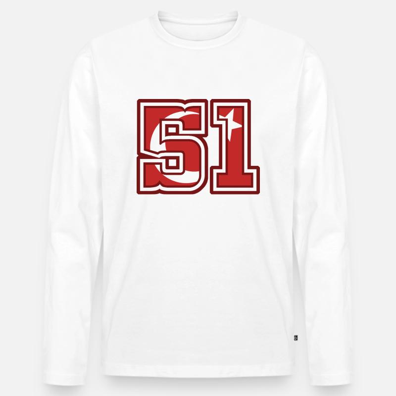 Niğde - Männer Premium Bio Langarmshirt - Weiß