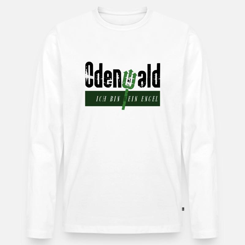 Odenwald - kein Engel - Männer Premium Bio Langarmshirt - Weiß