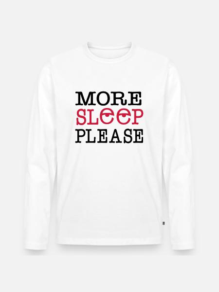 sleep - Men's Premium Organic Long Sleeve Shirt - white