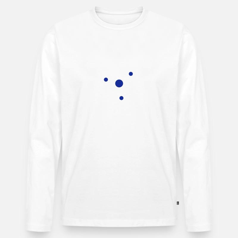 Never trust an atom - Männer Premium Bio Langarmshirt - Weiß