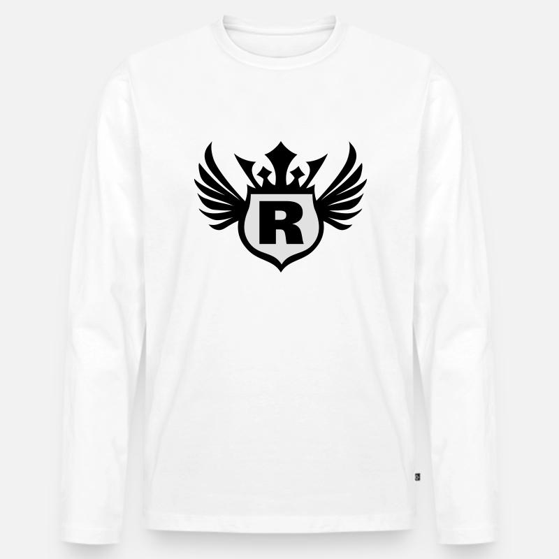 schild_r_f2 - Männer Premium Bio Langarmshirt - Weiß