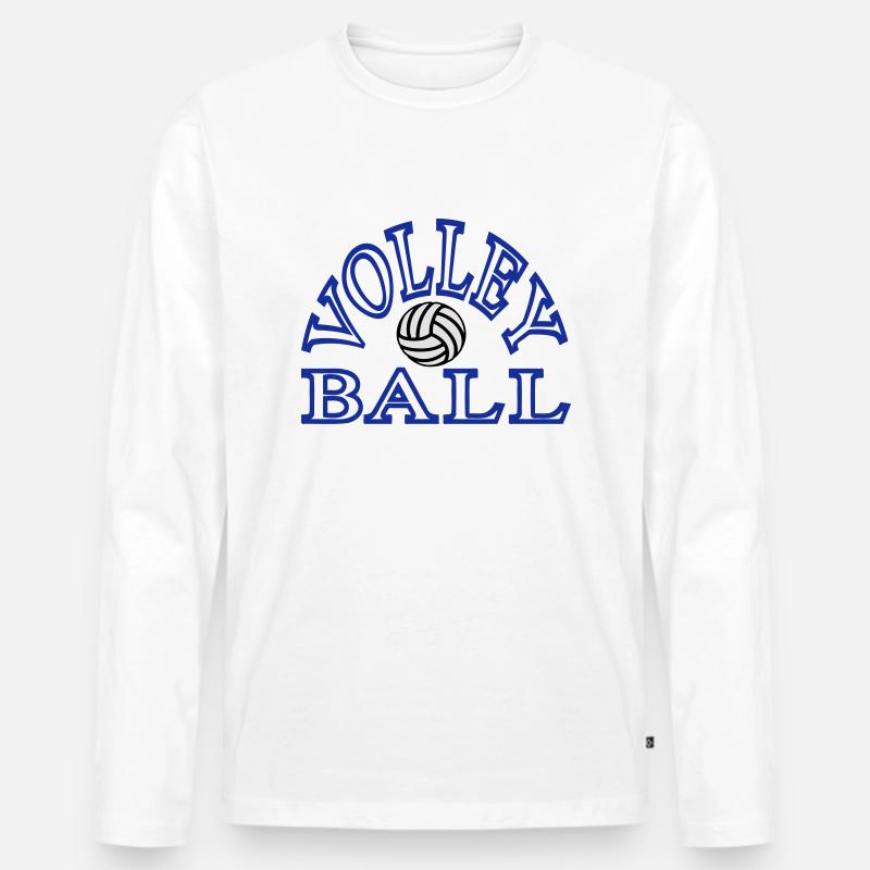 siatkówka - Männer Premium Bio Langarmshirt - Weiß