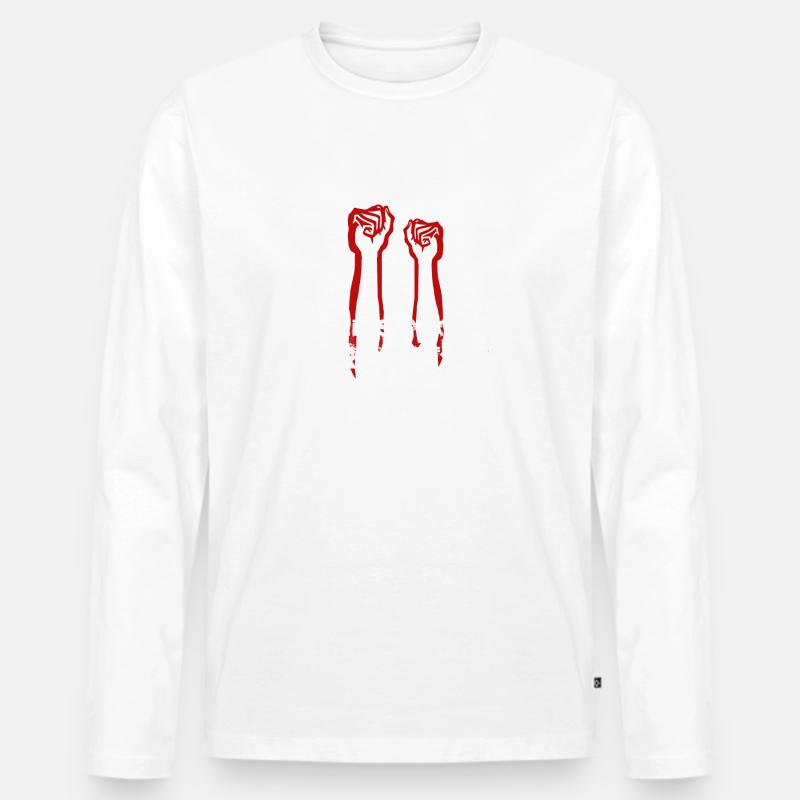 Gemeinsam gegen Rechts - Männer Premium Bio Langarmshirt - undefined