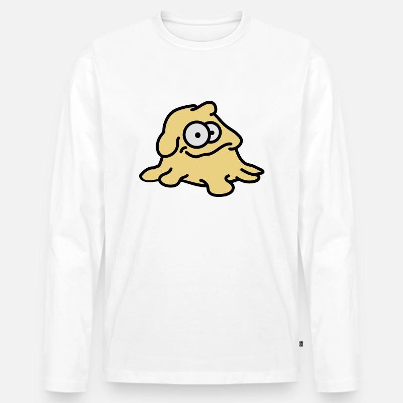 Dough Monster - Männer Premium Bio Langarmshirt - Weiß