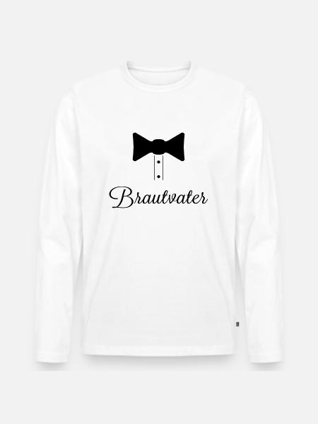 brautvater - Männer Premium Bio Langarmshirt - Weiß