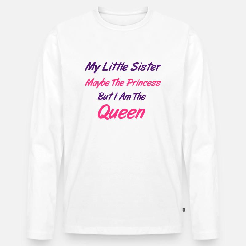 Queen - Männer Premium Bio Langarmshirt - Weiß