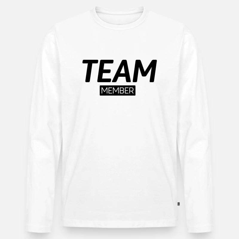 Team Member - Männer Premium Bio Langarmshirt - Weiß