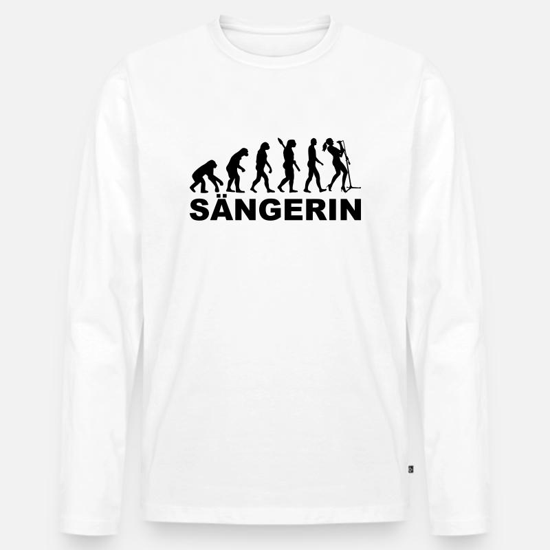Sängerin - Männer Premium Bio Langarmshirt - Weiß