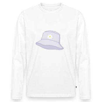 Bob mit einer Blume - Männer Premium Bio Langarmshirt - Weiß - Vorne - Nico (187cm)