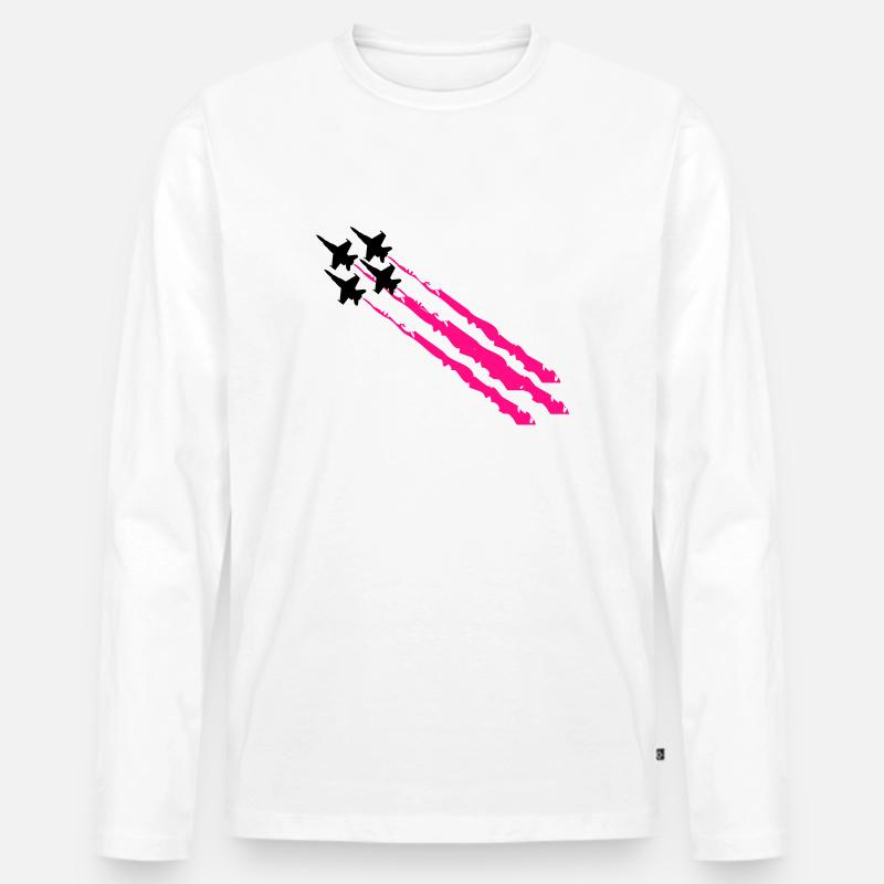 Tornados - Männer Premium Bio Langarmshirt - Weiß