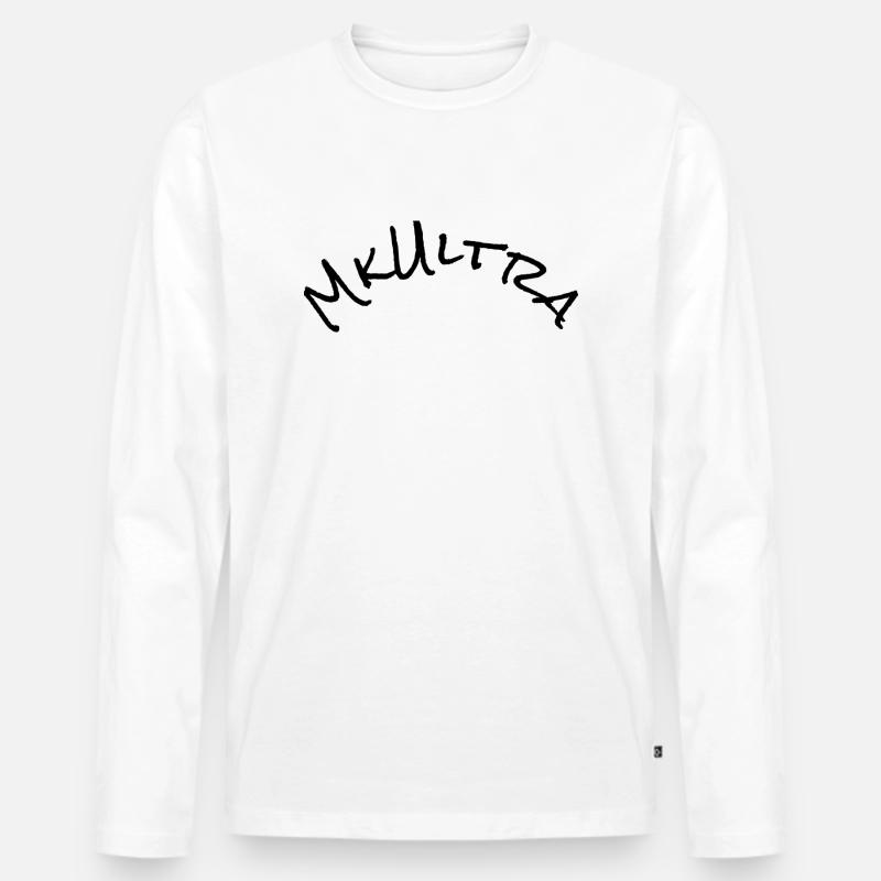Mk Ultra - Männer Premium Bio Langarmshirt - Weiß