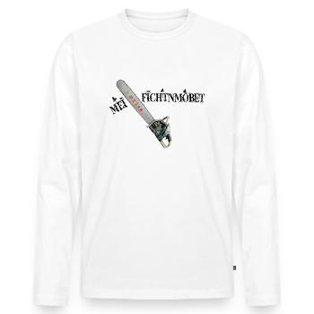 Mei Fichtnmobet - Männer Premium Bio Langarmshirt - Weiß - Vorne - Nico (187cm)