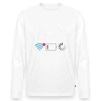 Dinge die ich hasse - Männer Premium Bio Langarmshirt - Weiß - Vorne - Nico (187cm)