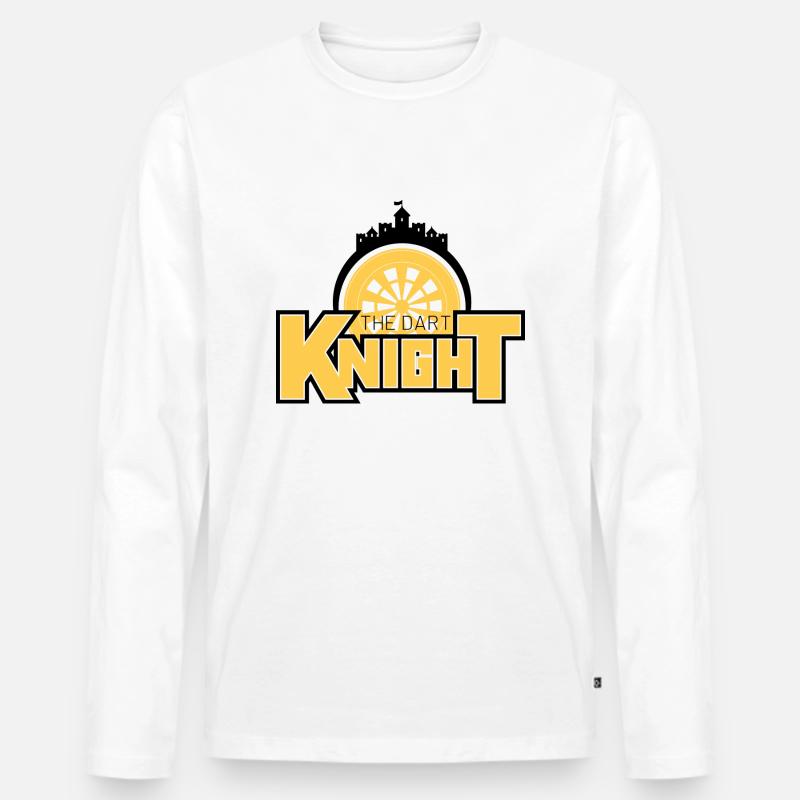 Dart Knight Castle - Männer Premium Bio Langarmshirt - Weiß