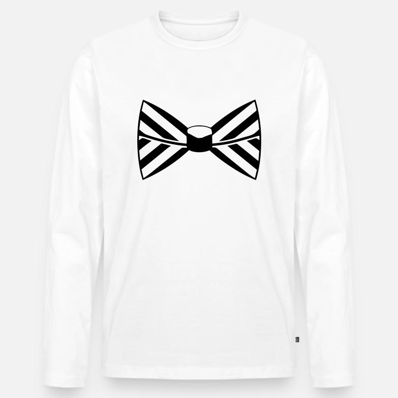 Binden - Männer Premium Bio Langarmshirt - Weiß