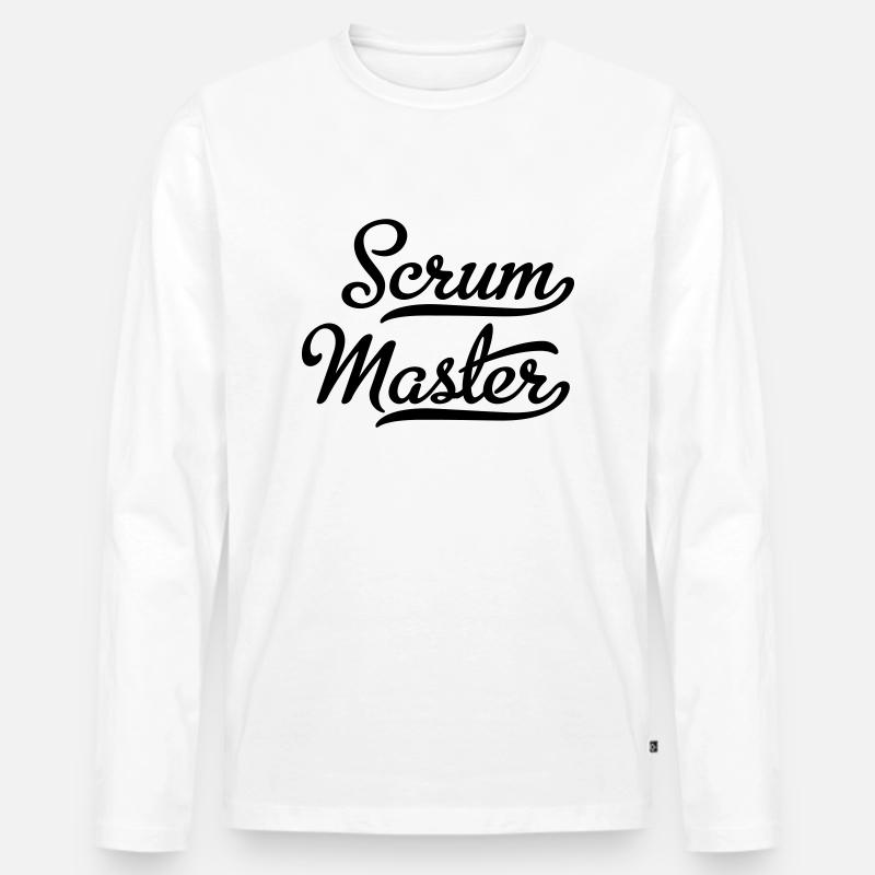 Scrum Master - Männer Premium Bio Langarmshirt - Weiß