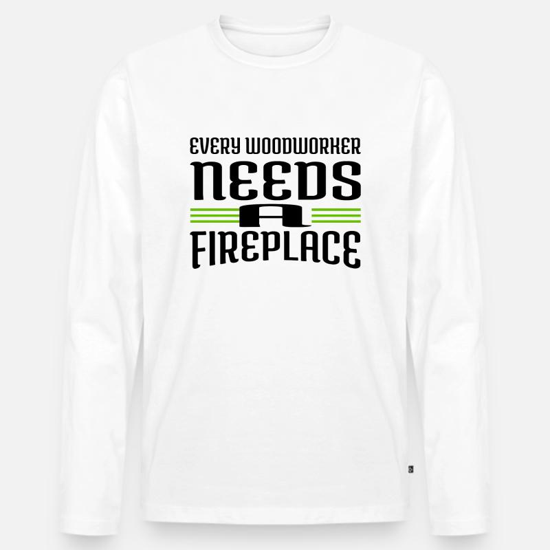 jackhammer apprentice birthday present - Männer Premium Bio Langarmshirt - Weiß