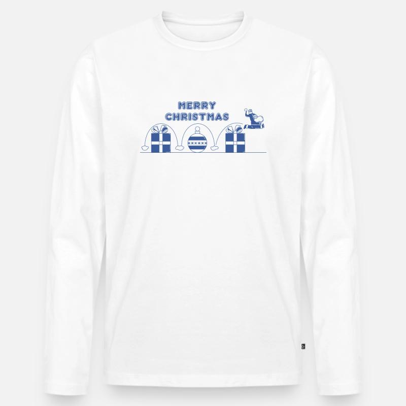 Weihnachtsmann, Videospiel - Männer Premium Bio Langarmshirt - Weiß