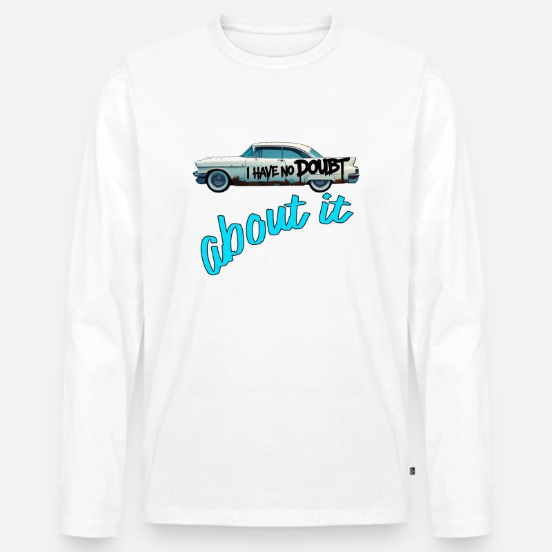 ausschließlich Oldtimer - Männer Premium Bio Langarmshirt - Weiß