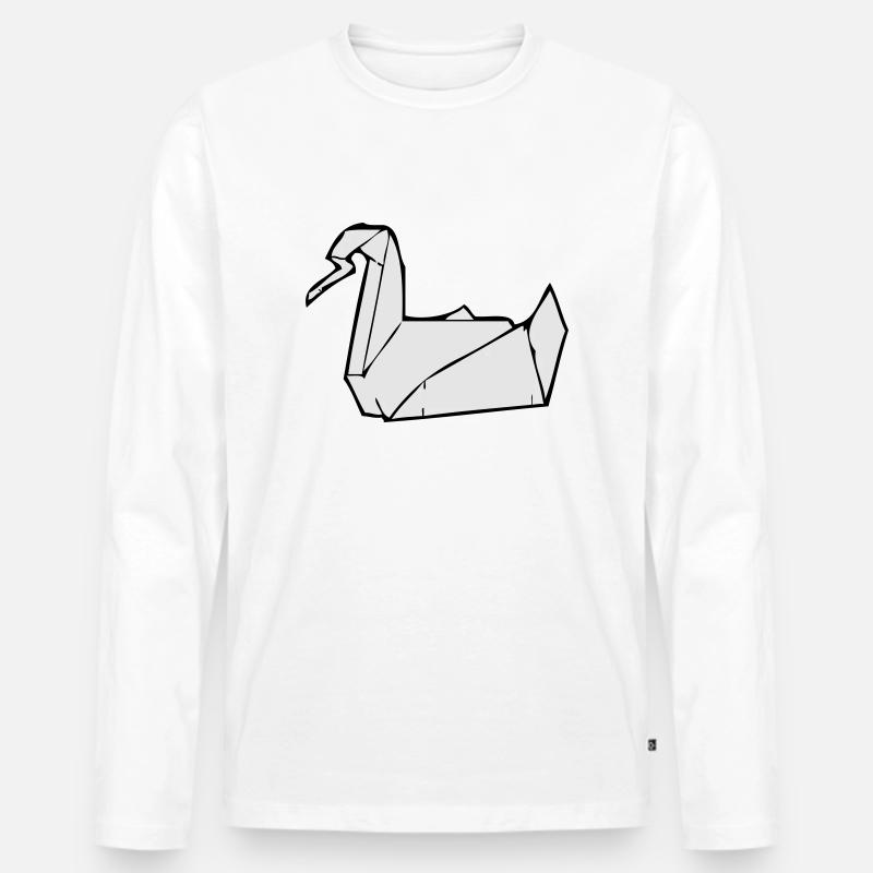 PRISON BREAK Kranich - Männer Premium Bio Langarmshirt - Weiß
