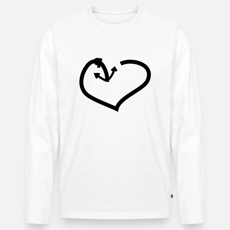 Herz & Anker - Männer Premium Bio Langarmshirt - Weiß