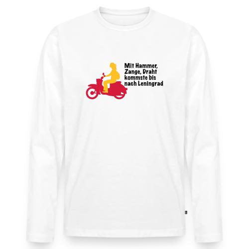 Schwalbe Motto Frau - Männer Premium Bio Langarmshirt