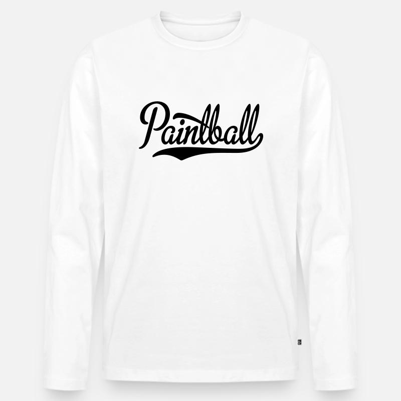 paintball - Männer Premium Bio Langarmshirt - Weiß
