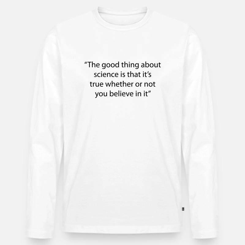True science - Männer Premium Bio Langarmshirt - Weiß