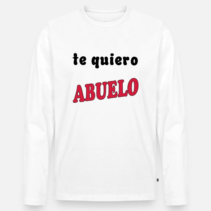 Te quiero abuelo - Männer Premium Bio Langarmshirt - Weiß