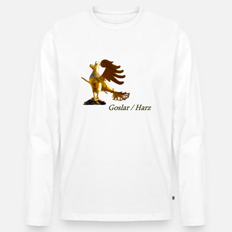 goslar harz 3 - Männer Premium Bio Langarmshirt - Weiß