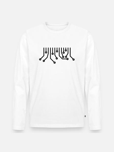 T-shirt Technique Admin Nerd Technique - T-shirt manches longues Premium bio Homme - blanc